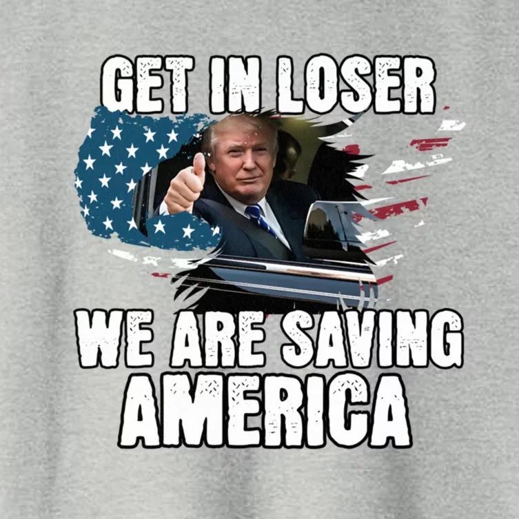 Get In Loser We Are Taking America Back Trump 2024 Gift Women's Crop Top Tee