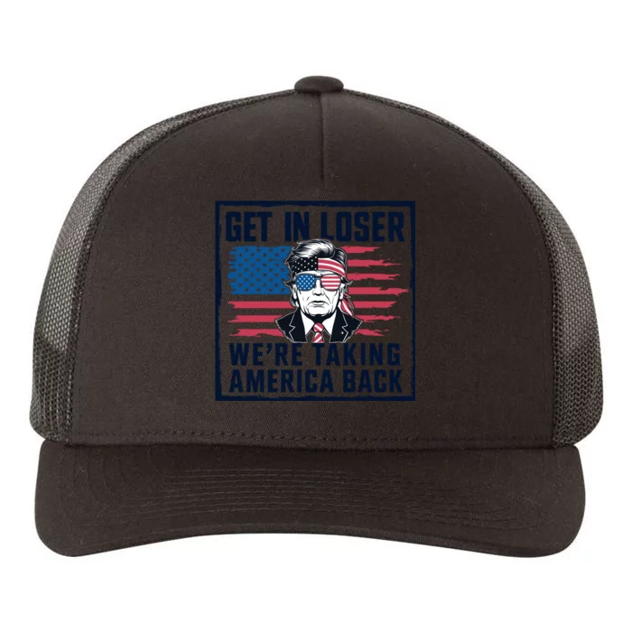 Get In Loser Patriotic Motif Yupoong Adult 5-Panel Trucker Hat