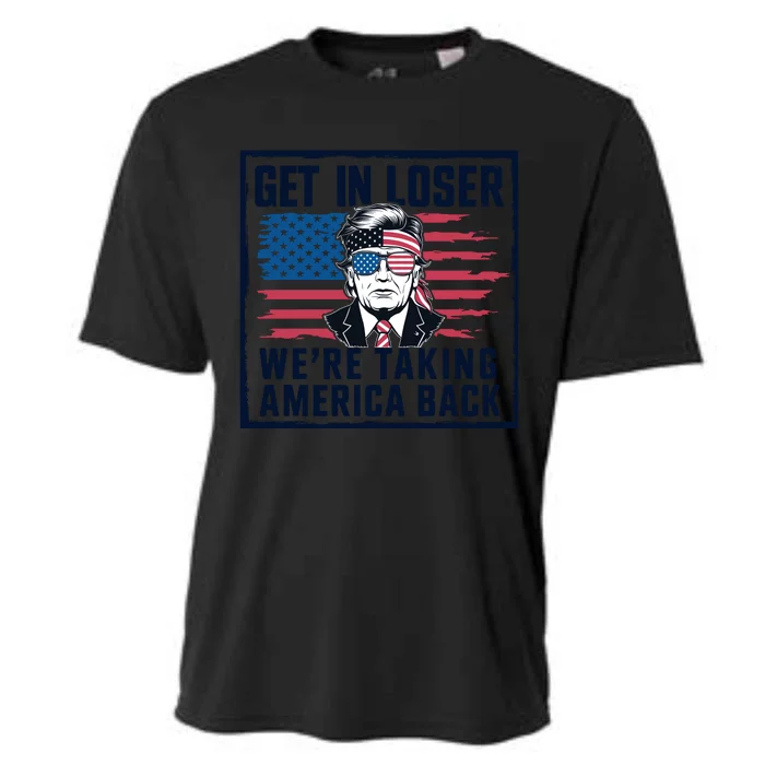 Get In Loser Patriotic Motif Cooling Performance Crew T-Shirt