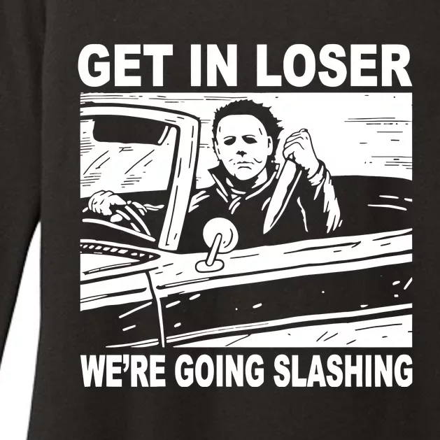 Get In Loser We Are Going Slashing Halloween Character Womens CVC Long Sleeve Shirt