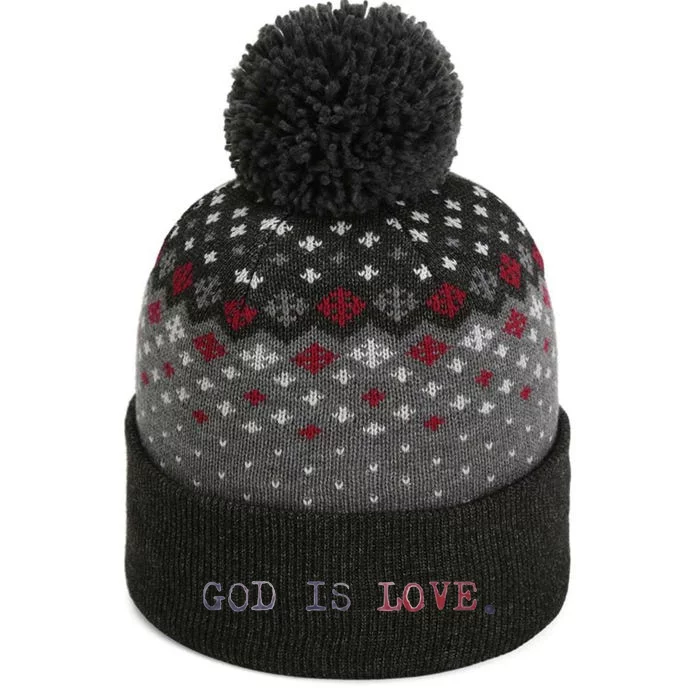 GOD IS LOVE The Baniff Cuffed Pom Beanie