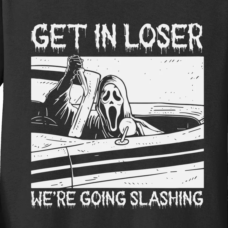 Get In Loser We Are Going Slashing Graphic Kids Long Sleeve Shirt