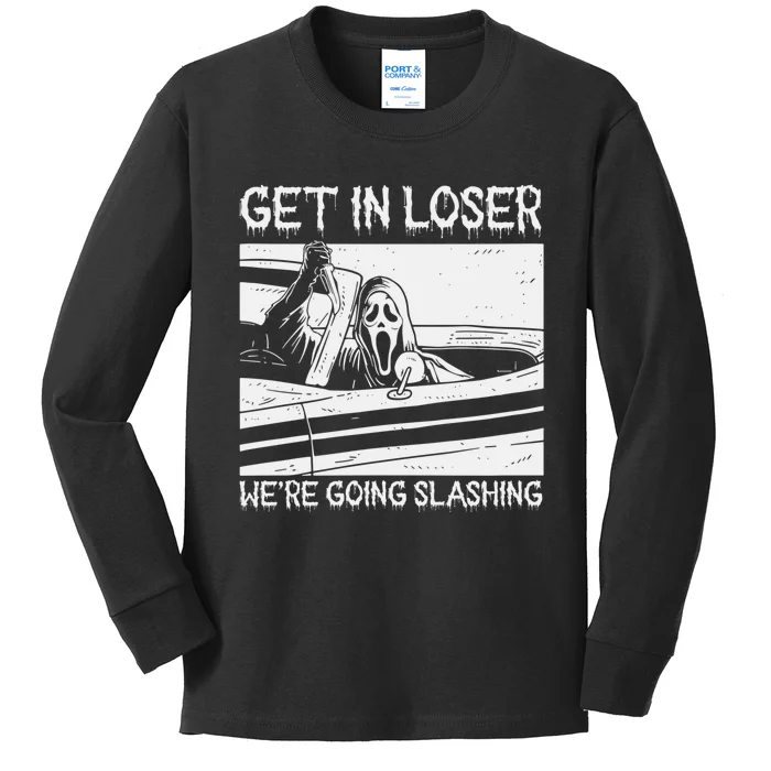 Get In Loser We Are Going Slashing Graphic Kids Long Sleeve Shirt