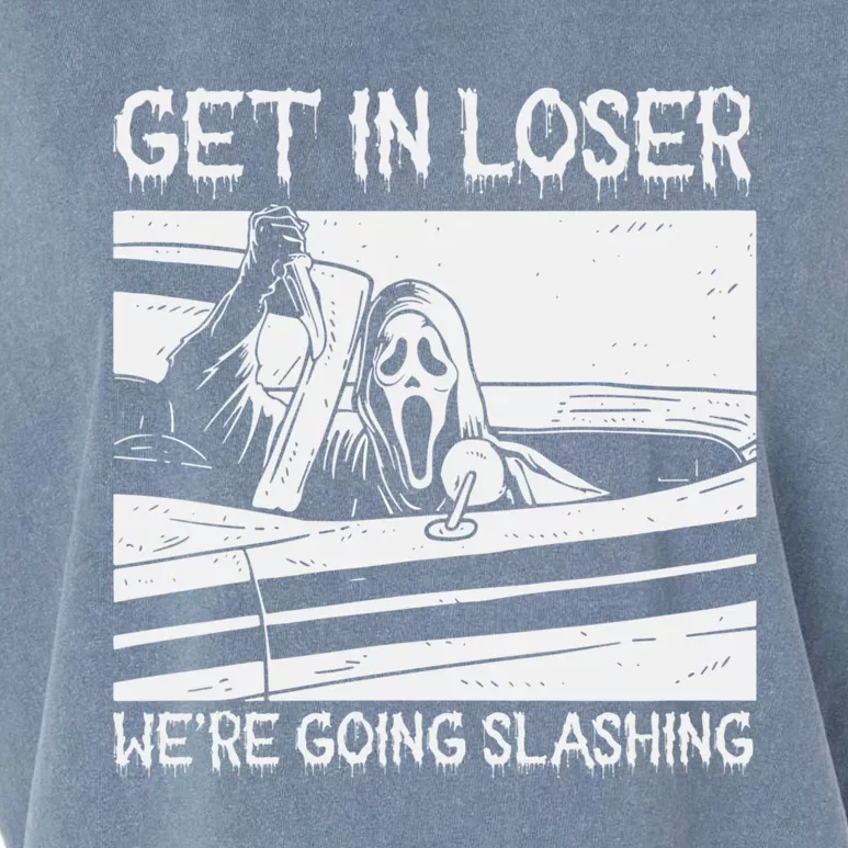 Get In Loser We Are Going Slashing Graphic Garment-Dyed Women's Muscle Tee