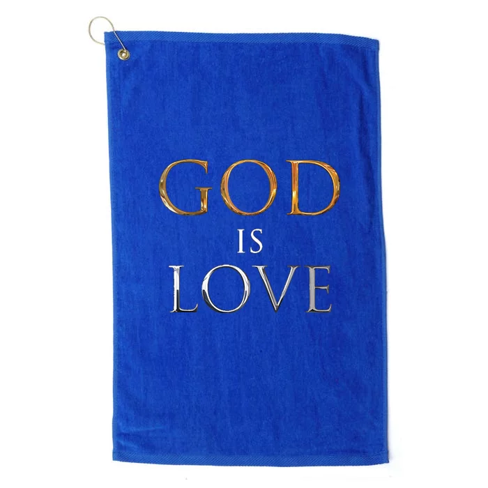 GOD IS LOVE Platinum Collection Golf Towel