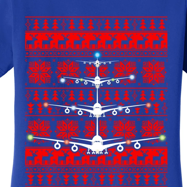 Gift Irplane Lovers Airplanes Ugly Christmas Cool Gift Women's T-Shirt