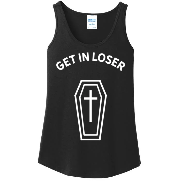 Get In Loser Coffin Pastel Goth Kawaii Halloween Aesthetic Ladies Essential Tank