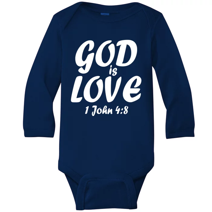 God Is Love 1 John 4:8 Baby Long Sleeve Bodysuit