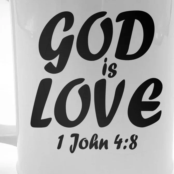 God Is Love 1 John 4:8 Front & Back Beer Stein