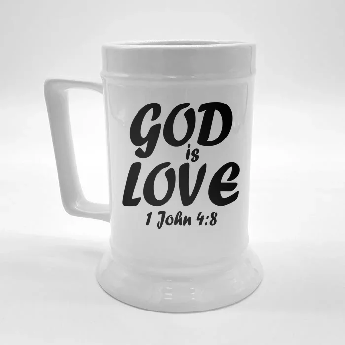 God Is Love 1 John 4:8 Front & Back Beer Stein