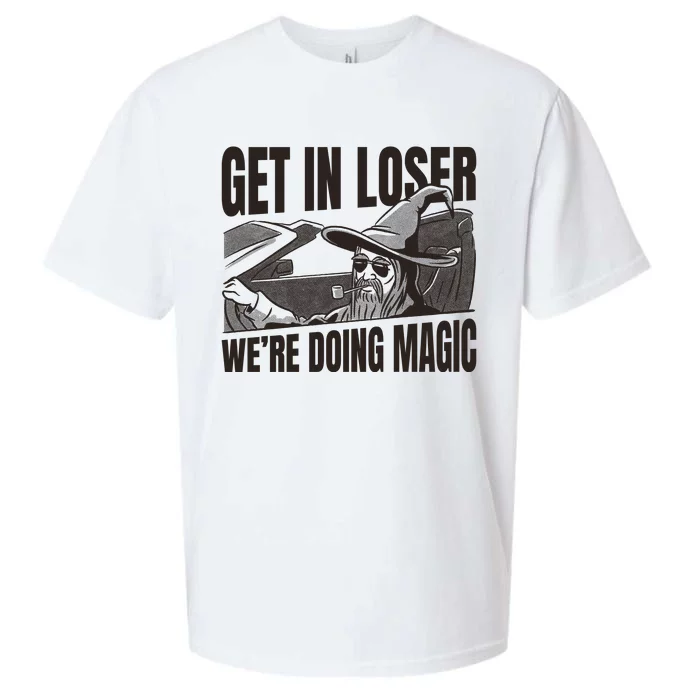 Get In Loser We're Doing Magic Wizard Parody Retro Sueded Cloud Jersey T-Shirt