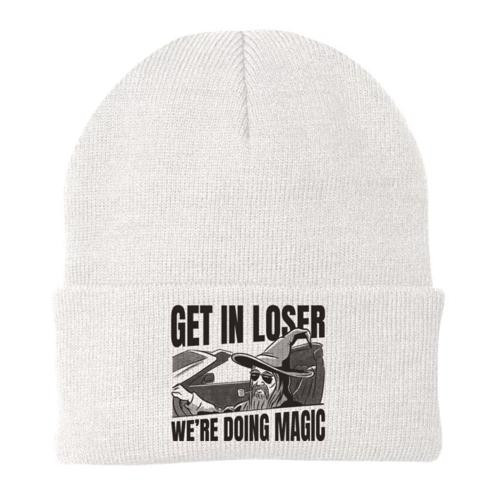 Get In Loser We're Doing Magic Wizard Parody Retro Knit Cap Winter Beanie