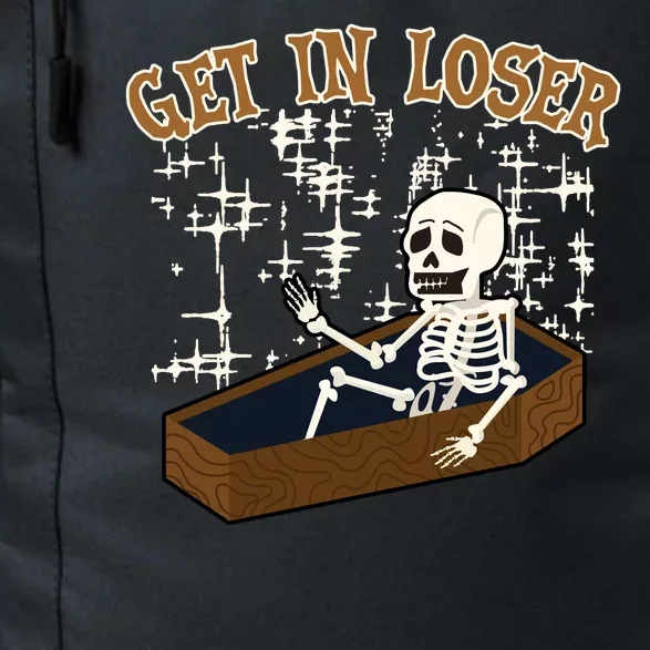 Get In Loser Funny Skeleton Halloween Daily Commute Backpack