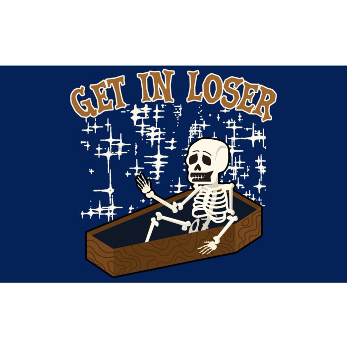 Get In Loser Funny Skeleton Halloween Bumper Sticker