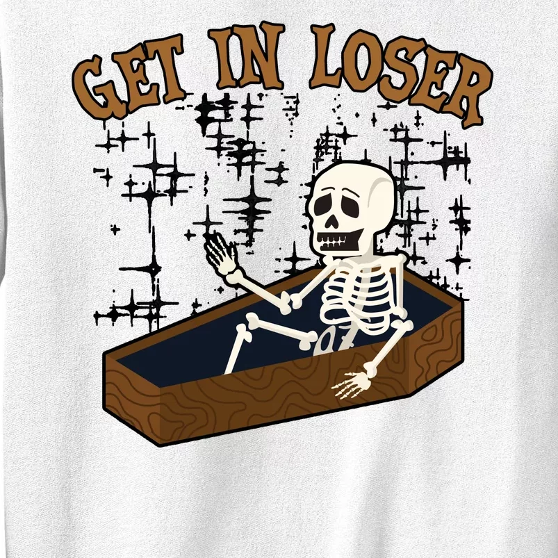 Get In Loser Funny Skeleton Halloween Sweatshirt