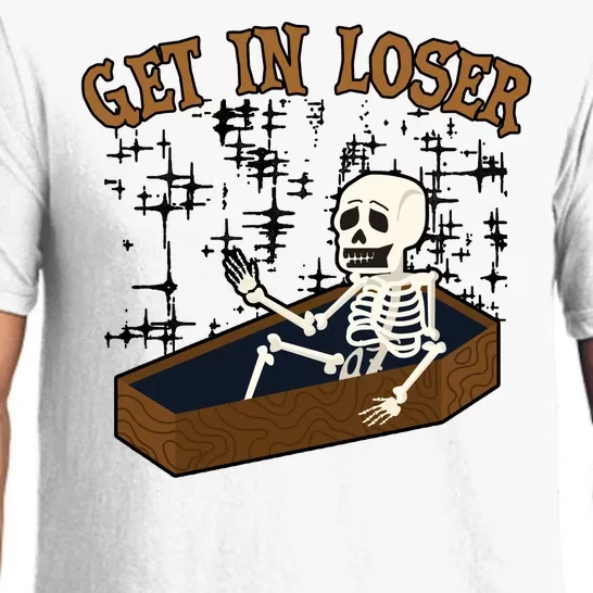 Get In Loser Funny Skeleton Halloween Pajama Set