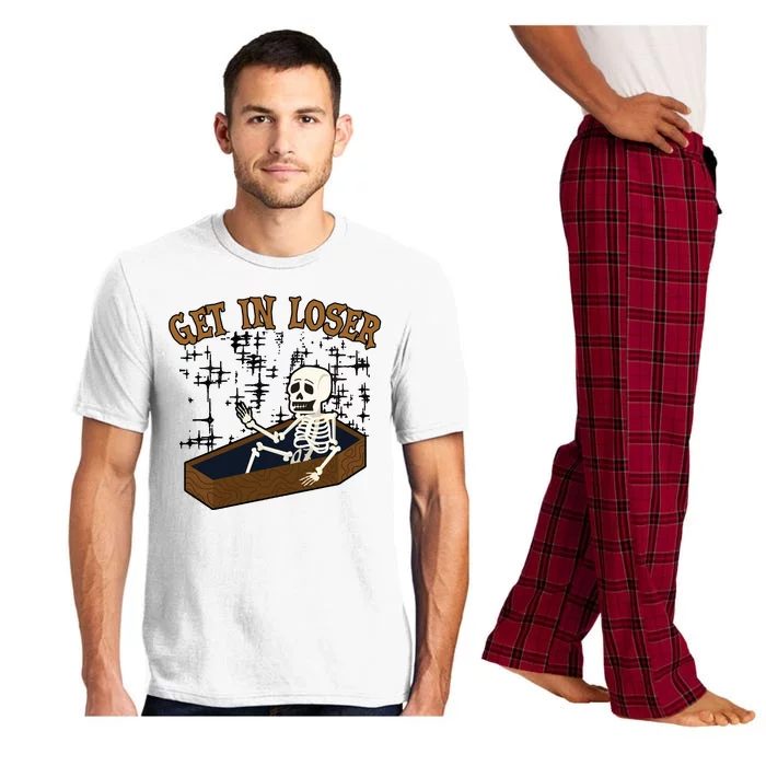 Get In Loser Funny Skeleton Halloween Pajama Set