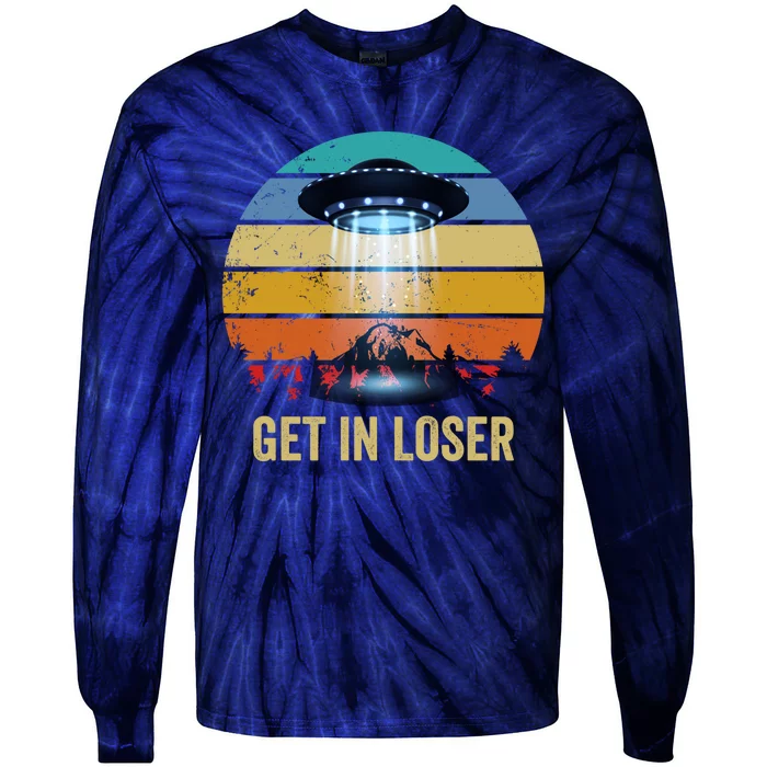 Get In Loser Alien Bigfoot Plus Size Tie-Dye Long Sleeve Shirt