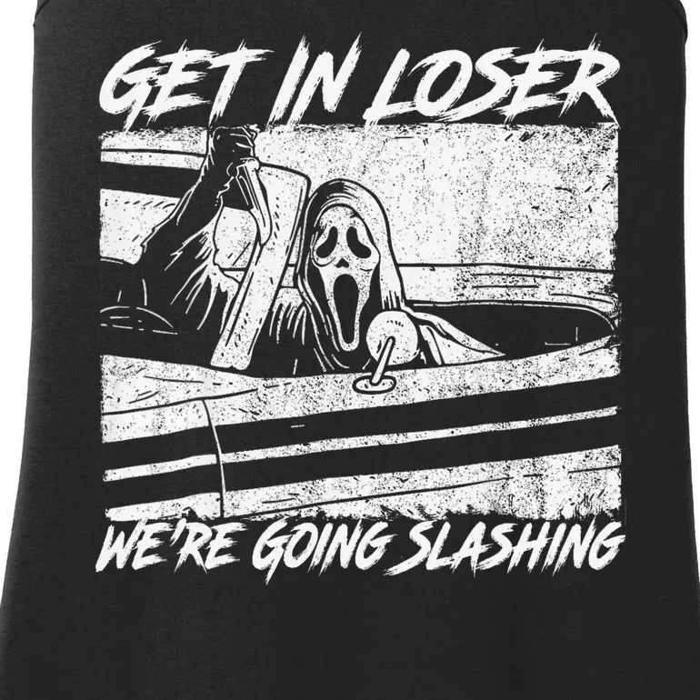 Get In Loser WeRe Going Slashing Horror Halloween Character Ladies Essential Tank