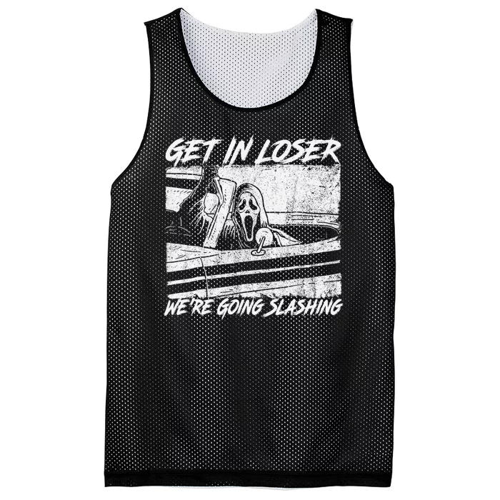 Get In Loser WeRe Going Slashing Horror Halloween Character Mesh Reversible Basketball Jersey Tank