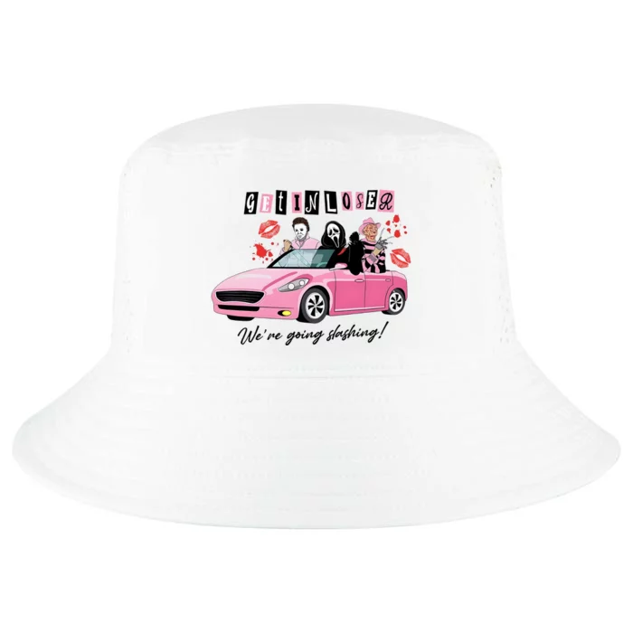 Get In Loser Were Going Slashing Horror Movie Characters Halloween Cool Comfort Performance Bucket Hat