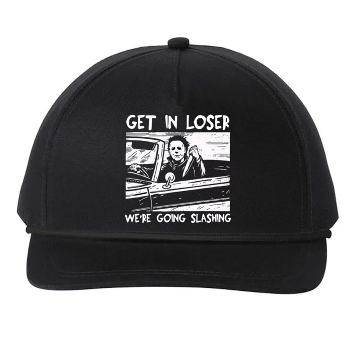 Get In Loser WeRe Going Slashing Horror Halloween Character Snapback Five-Panel Rope Hat