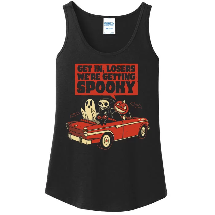 Get In Losers We're Getting Spooky Hallowen Ladies Essential Tank