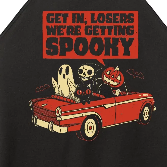 Get In Losers We're Getting Spooky Hallowen Women’s Perfect Tri Rocker Tank