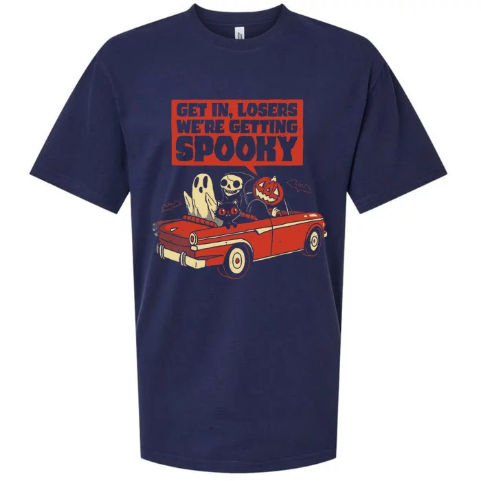 Get In Losers We're Getting Spooky Hallowen Sueded Cloud Jersey T-Shirt