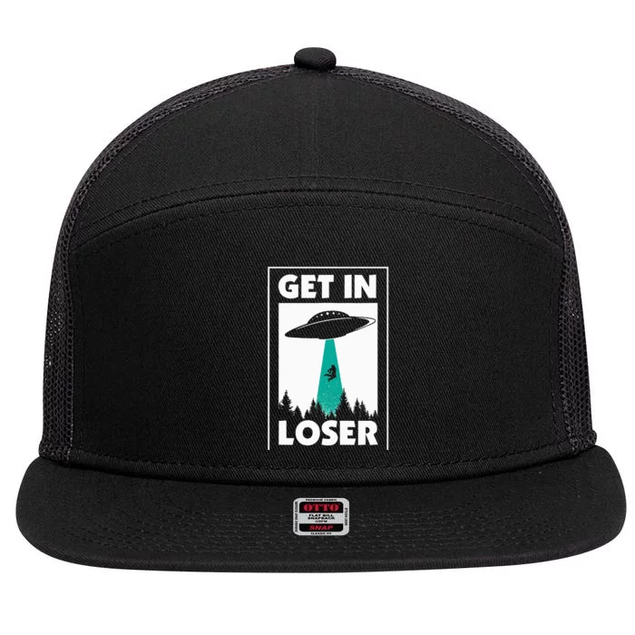 Get In Loser Alien 7 Panel Mesh Trucker Snapback Hat