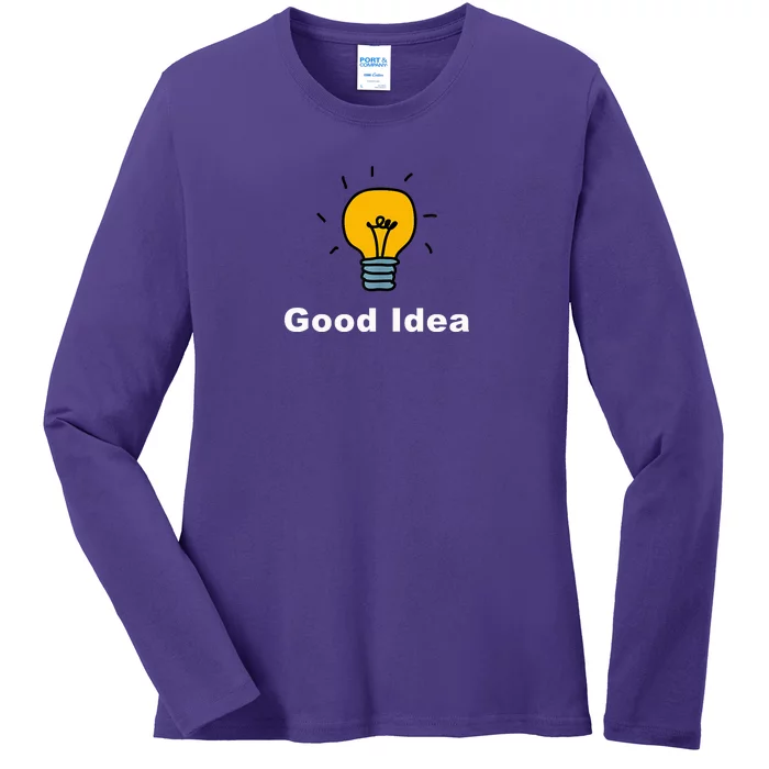 Good Idea | Light Bulbs Ladies Long Sleeve Shirt