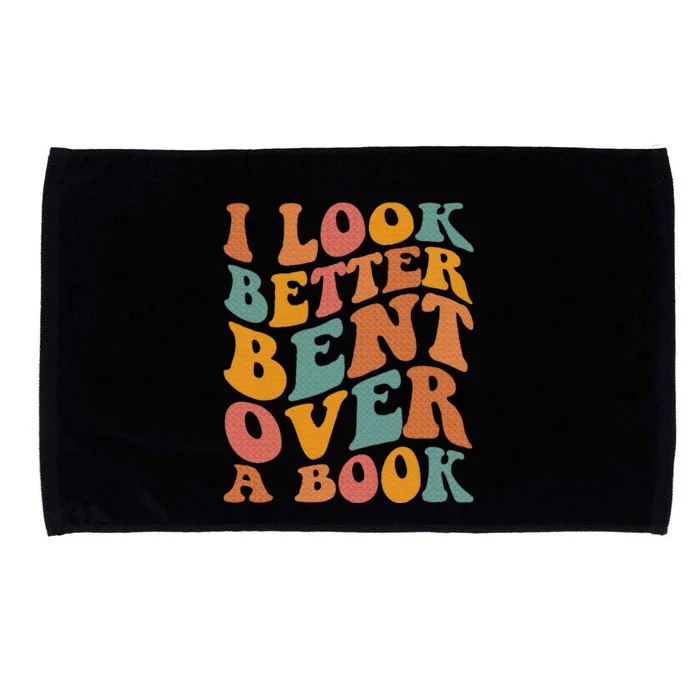 Groovy I Look Better Bent Over A Book Funny Book Readers Microfiber Hand Towel