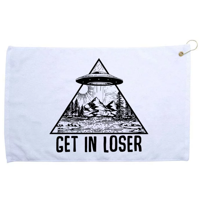 Get In Loser Alien Grommeted Golf Towel