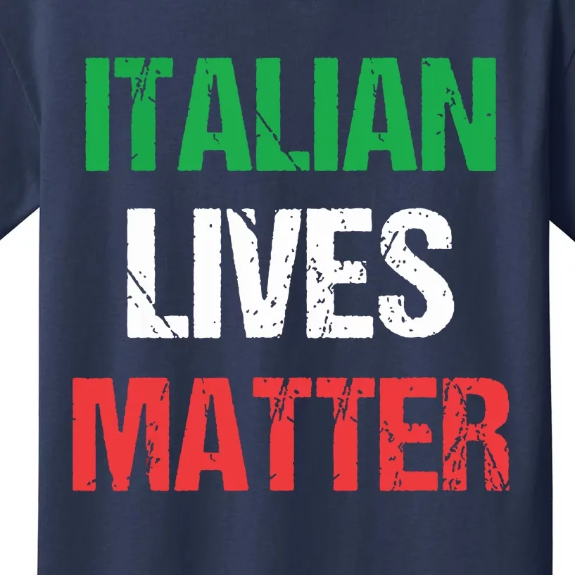 Grunge Italian Lives Matter Kids T-Shirt