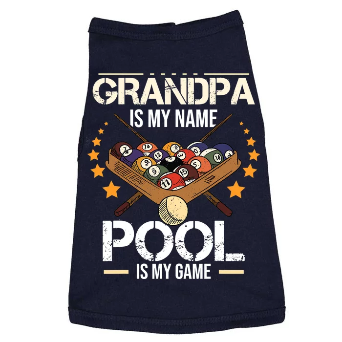 Grandpa Is My Name Pool Is My Game | Funny Billiard Player Doggie Tank