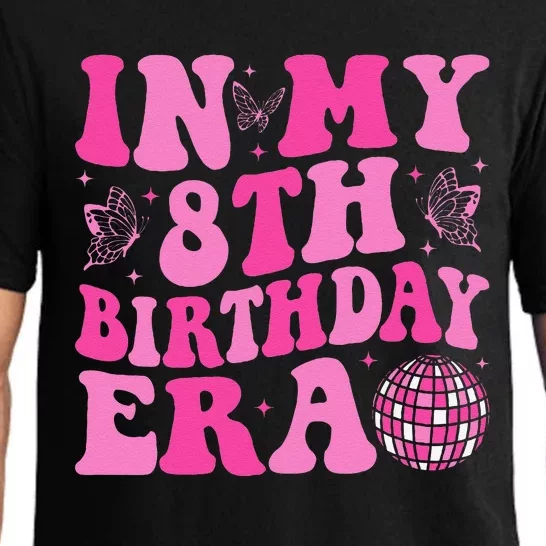 Groovy In My 8th Birthday Era Eight 8 Years Old Birthday Pajama Set