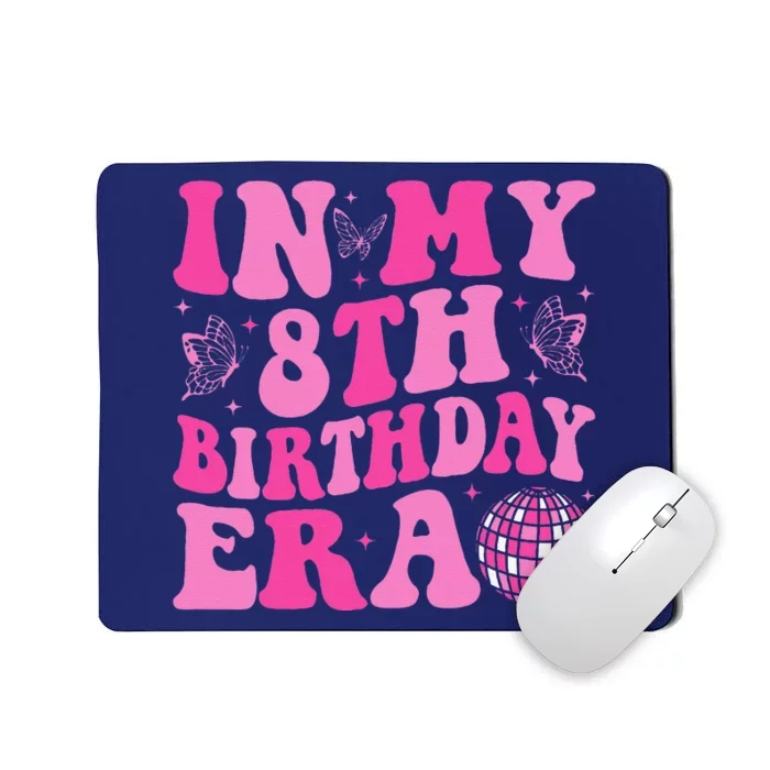 Groovy In My 8th Birthday Era Eight 8 Years Old Birthday Mousepad