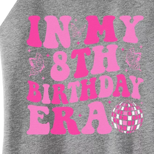 Groovy In My 8th Birthday Era Eight 8 Years Old Birthday Women’s Perfect Tri Rocker Tank