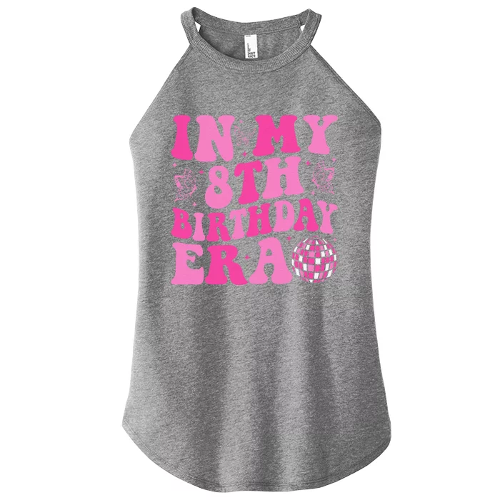 Groovy In My 8th Birthday Era Eight 8 Years Old Birthday Women’s Perfect Tri Rocker Tank