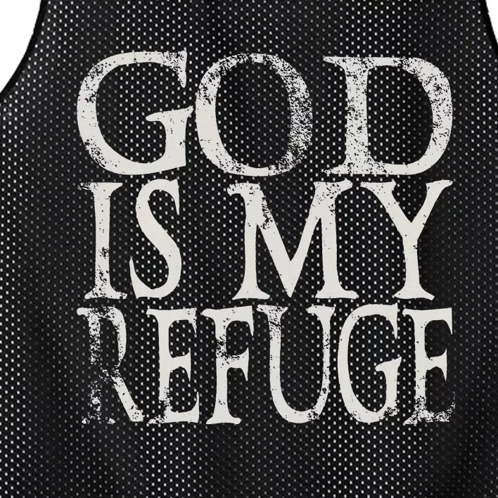 God Is My Refuge Jesus Christian Bible Mesh Reversible Basketball Jersey Tank