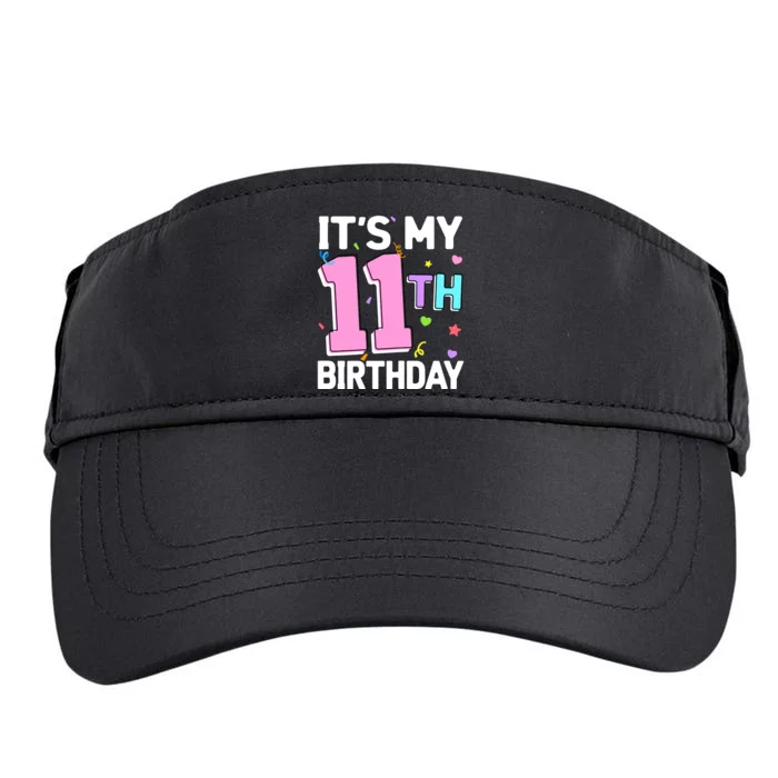 Girls ItS My 11th Birthday 11 Happy Birthday Eleven Party Adult Drive Performance Visor