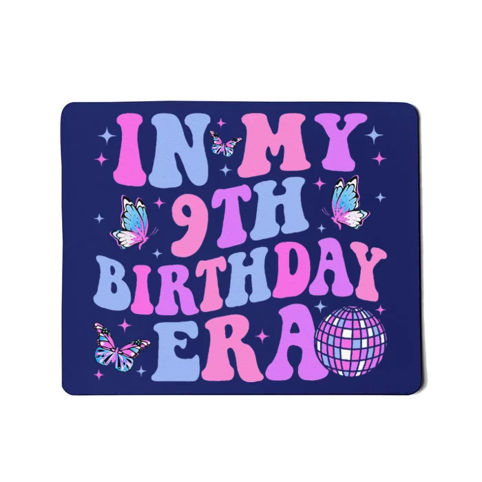 Groovy In My 9th Birthday Era Nine 9 Years Old Birthday Mousepad