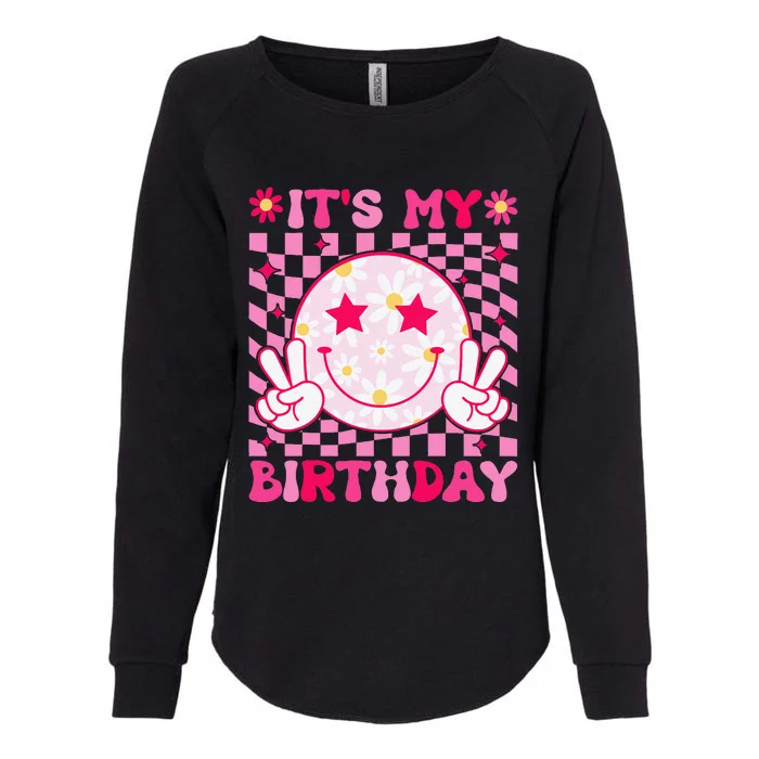 Groovy ItS My Birthday Bday Flower Womens California Wash Sweatshirt