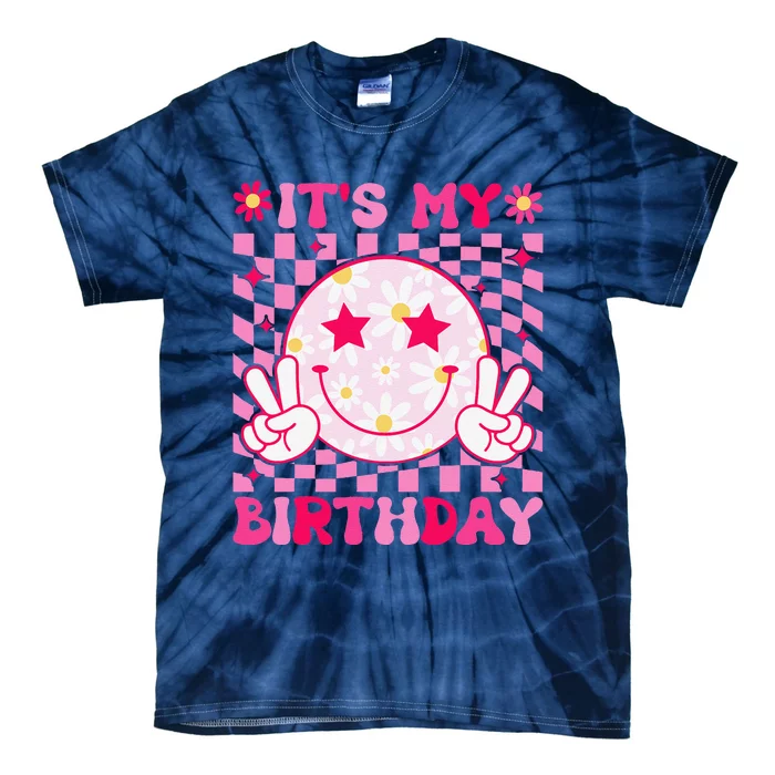 Groovy ItS My Birthday Bday Flower Tie-Dye T-Shirt