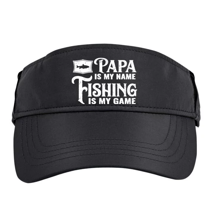 Grandpa Is My Name Fishing Is My Game Adult Drive Performance Visor