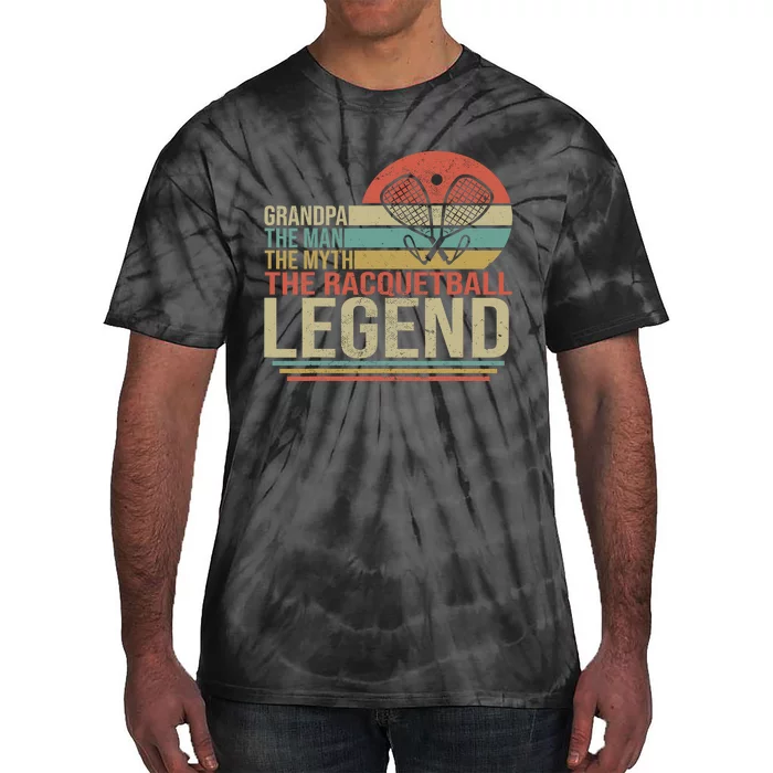 Grandpa is my Name Racquetball is my Game Grandpa Tie-Dye T-Shirt