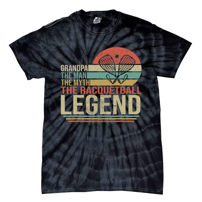 Grandpa is my Name Racquetball is my Game Grandpa Tie-Dye T-Shirt