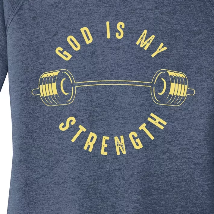 God Is My Strength Women's Perfect Tri Tunic Long Sleeve Shirt