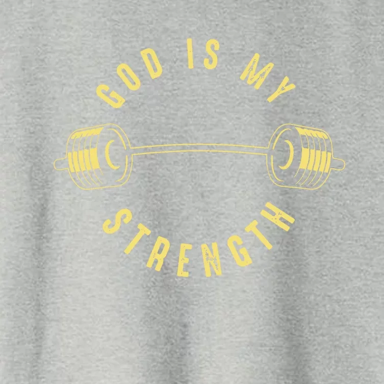 God Is My Strength Women's Crop Top Tee