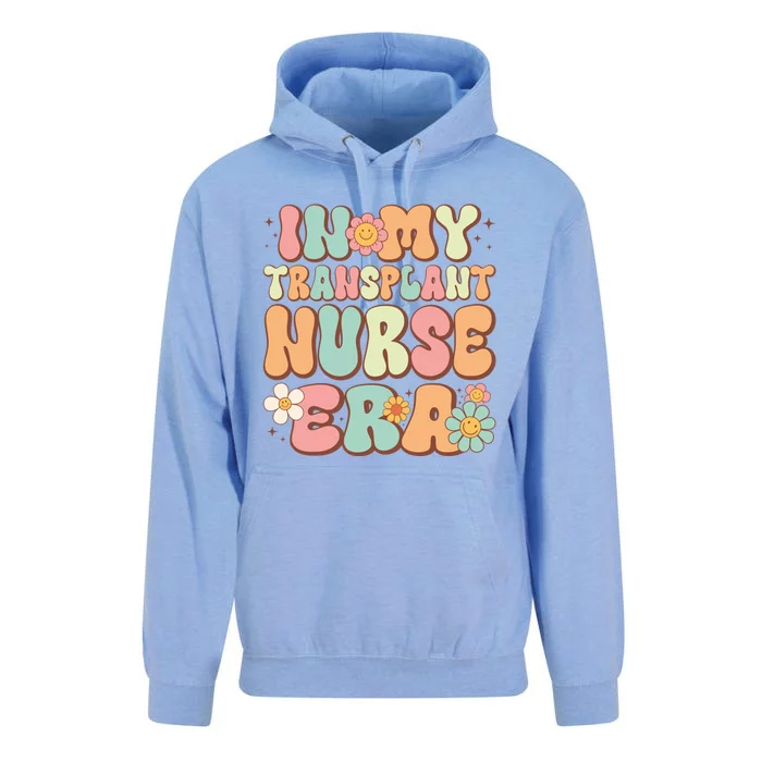 Groovy In My Transplant Nurse Era Retro Transplant Nurse Gift Unisex Surf Hoodie